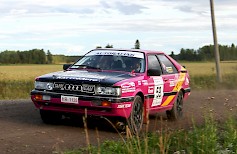 Kimmo Korpela ulkoiluttaa tulevassa Ähtärin Autopirtti Rallissa nostalgista Audi Coupe Quattroa.